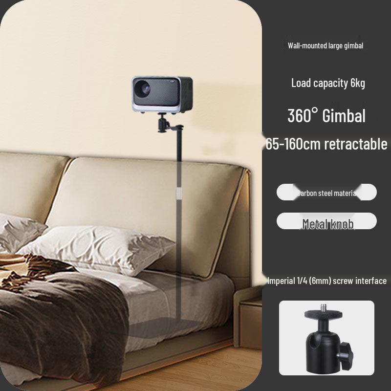 Universal No-Drill Projector Stand: Floor, Desktop, Sofa, or Wall-Mounted, Compatible with XGIMI, Dangbei, JMGO.