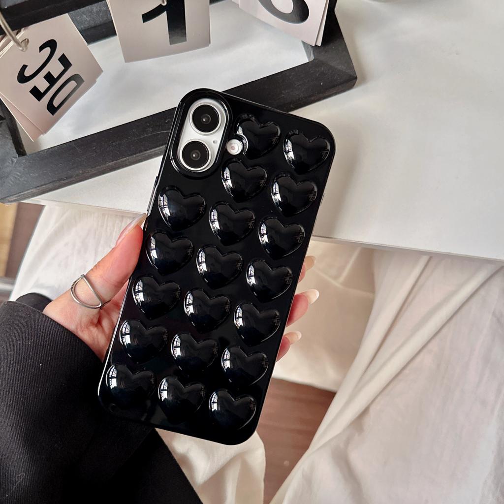 INS Япония Корея 3D Милый Чехол в Форме Сердца Для Для Iphone 16 15 14 Plus 11 13 12 Pro Max Mini X XR XS SE 7 8 Подушка Безопасности Ударопрочный Чехол