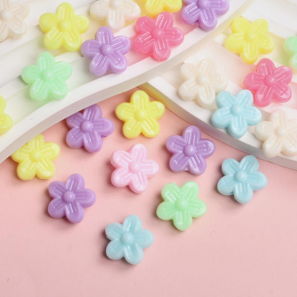 Творческий ручной работы красочный цветок морская звезда DIY DIY аксессуары ювелирные изделия бусины модные 50 шт. акриловые бусины DIY полые свободные бусины