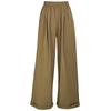 Quick-drying Wide-leg Pants for Women In Spring and Summer New Straight-leg Pants Large Size Loose Casual Sports High Waist Nine-point Pants Thin