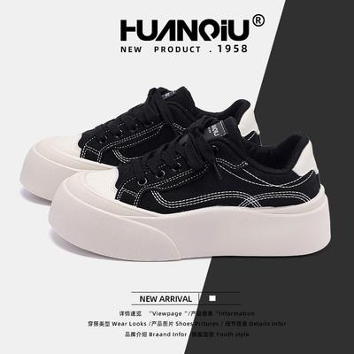 Глобальная весенняя обувь с толстой подошвой для женщин ZHQ68212, новая универсальная популярная нишевая женская обувь в стиле ретро с большой головой для женщин