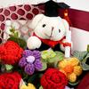Plush Rose Flower Bouquet Colorful Bear Toy Fashion Graduation Flower  Graduation