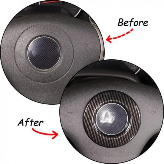 Carbon fiber Style Steering Wheel  Ring Trim Fit For Corvette C6 2005-2013