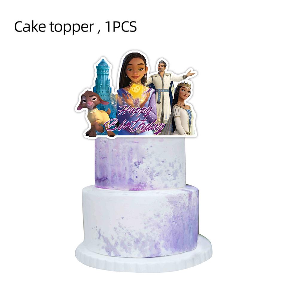 44Pcs Wish Asha Party Supplies For Girls Include Banner Cake Topper Balloons