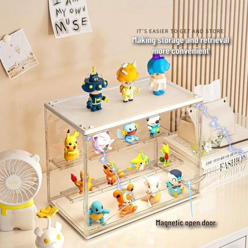 Акриловый органайзер для коллекционных фигурок и игрушек из blind box, большая вместимость, прозрачные полки-витрины высокой четкости для миниатюр