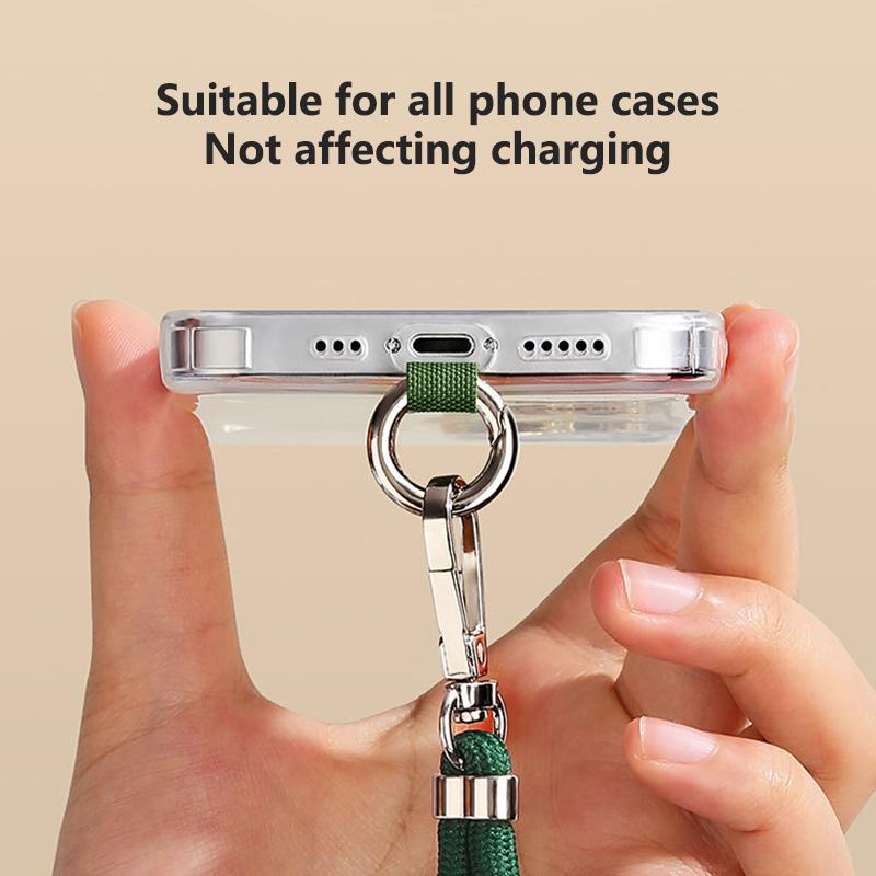 Ремешок для ожерелья через плечо, универсальный ремешок для мобильного телефона, длинная веревка для подвешивания с зажимом, шнурок с защитой от потери