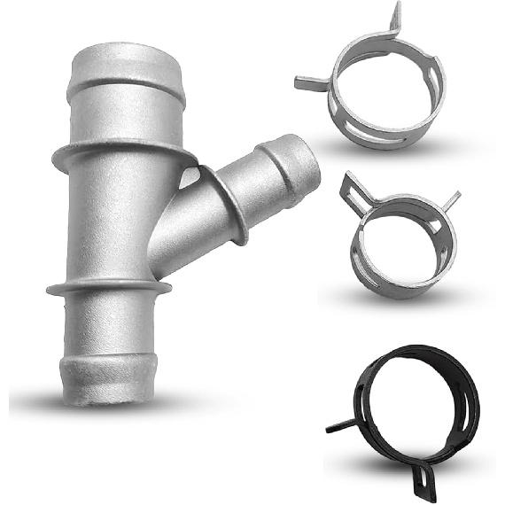 Upgraded Aluminum Radiator Coolant Hose Y Connector Coolant Hose Junction 47157 Compatible With Chevrolet 1999-2013 Silverado Suburban Tahoe Avalance