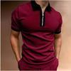 Spring and Summer Men's Patchwork T-shirt, Men's Youth Sports Fashion Short Sleeved Polo Shirt