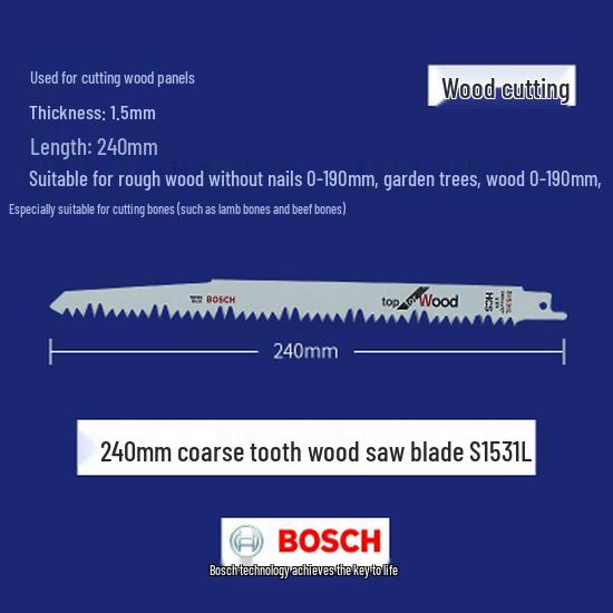 Пильное полотно Bosch для сабельной пилы, для дома и деревообработки