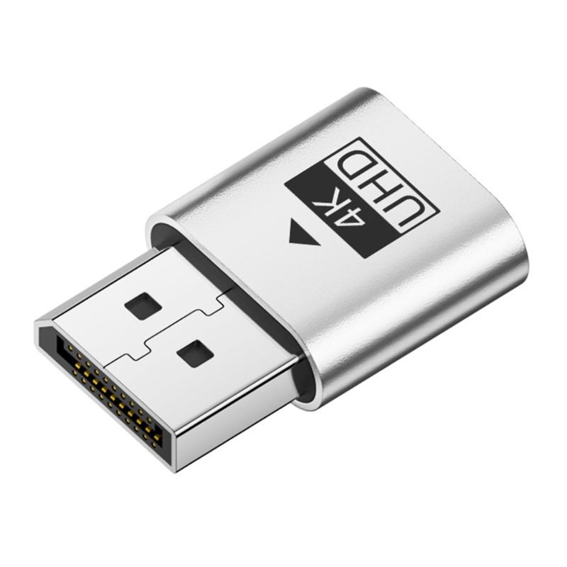 Металлический соединительный инструмент Дисплейный эмулятор DisplayPort EDID для имитации дисплея в играх и видеопроизводстве