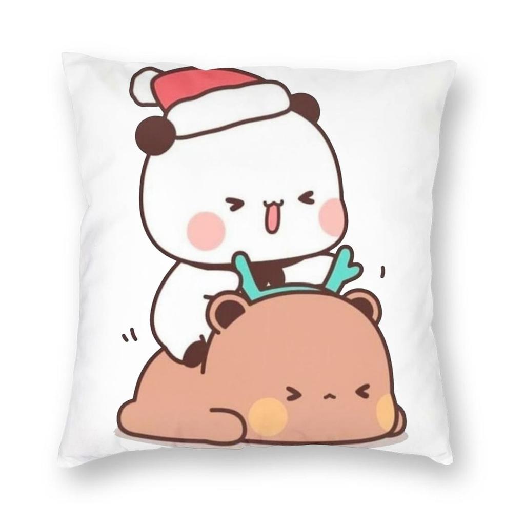 Bubu Dudu Xmas Рождественская Наволочка Печатная Ткань Чехол для Подушки Декор Чехол для Декоративной Подушки Автомобильный На молнии 18''