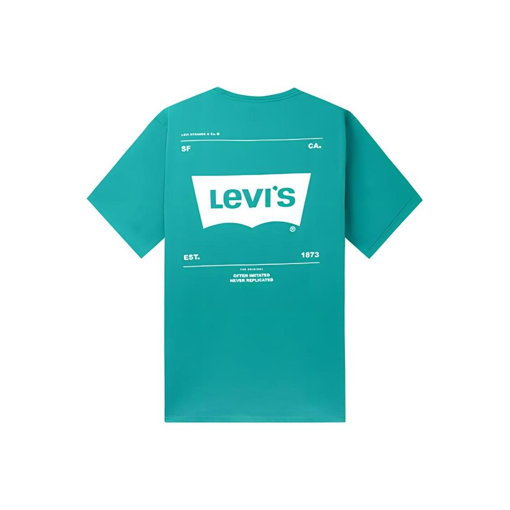 Levis Мужская футболка с принтом, повседневная, с круглым вырезом, стандартная, топы, зеленый 22489-0445