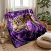 Puppy and Bone Pattern Theme blanket Lightweight Warm Flannel Blanket Decorative Throw Blanket for Home Decoration