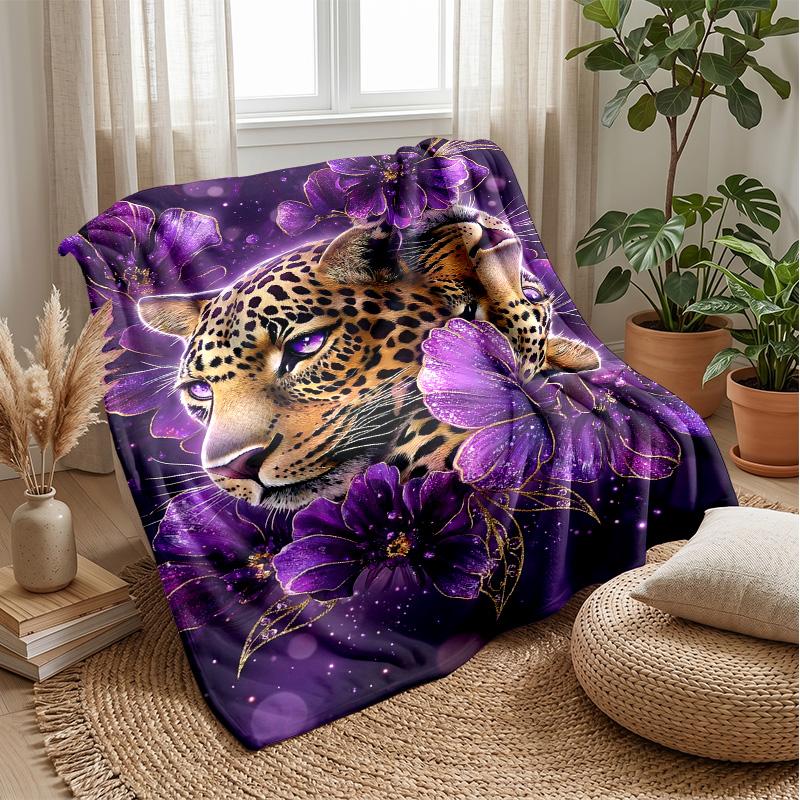 Puppy and Bone Pattern Theme blanket Lightweight Warm Flannel Blanket Decorative Throw Blanket for Home Decoration