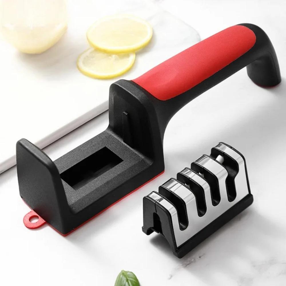 1PC 3 Segment Knife Sharpener Kitchen Multifunctional Handheld Fast Sharpening Stone Three-stage Cutting Knife Kitchen Supplies