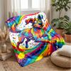 Puppy in Pool Float Theme blanket Lightweight Warm Flannel Blanket Decorative Throw Blanket for Home Decoration
