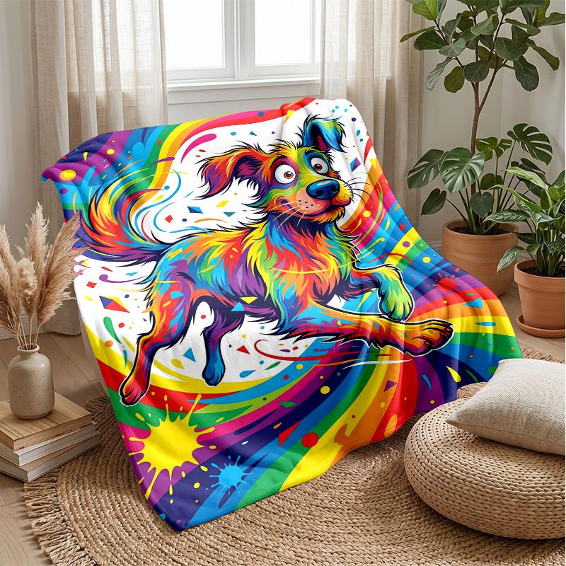Puppy in Pool Float Theme blanket Lightweight Warm Flannel Blanket Decorative Throw Blanket for Home Decoration