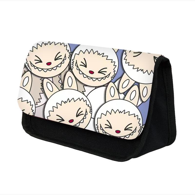 New Primary School Students Cartoon Double-layer Pencil Case Cute Children's Stationery Case Polyester Pencil Case