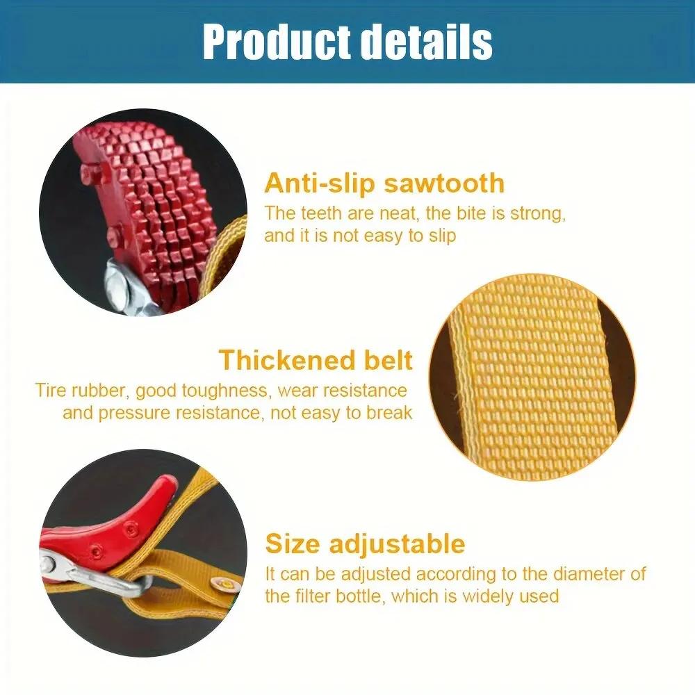 8-дюймовый ременной ключ Съемник масляного фильтра ремешковый цепной открыватель ремня регулируемый открыватель ремня инструмент для разборки картриджа