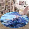 1pc Genshin Impact Neuvillette2 Print Round Carpet Chair Round Carpet Suitable for Bedroom Living Room Home Decorative Carpet