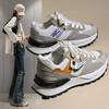 2024 Ретро женские кроссовки на толстой подошве Серые кроссовки Женские сетчатые повседневные кроссовки Прогулочная обувь Зимняя теплая женская обувь