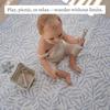 Коврик Toddlekind Pretty Practical 100% Органический Хлопок 47 x 47 Двусторонний Портативный Дорожный Для Помещения и Улицы для Младенцев Малышей Песочный