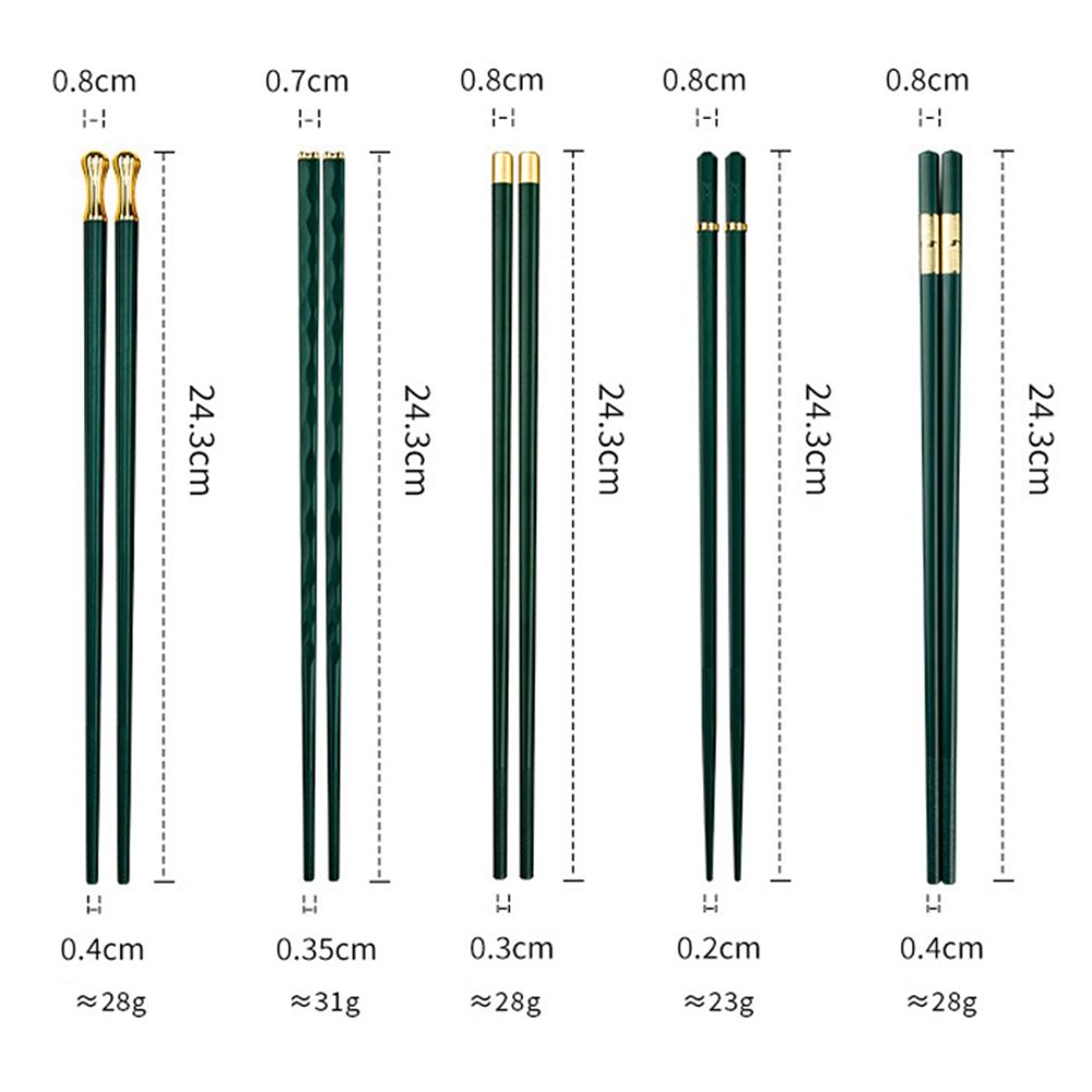 Japanese for Home Non-Slip Dinning Sushi Chopsticks Tableware Kitchen Tool Zinc Zinc Alloy Chopsticks
