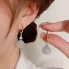 Artistic, Clear and Fashionable Cat's Eye Stone Earrings for Women with A Niche Design, Sweet and High-end Temperament