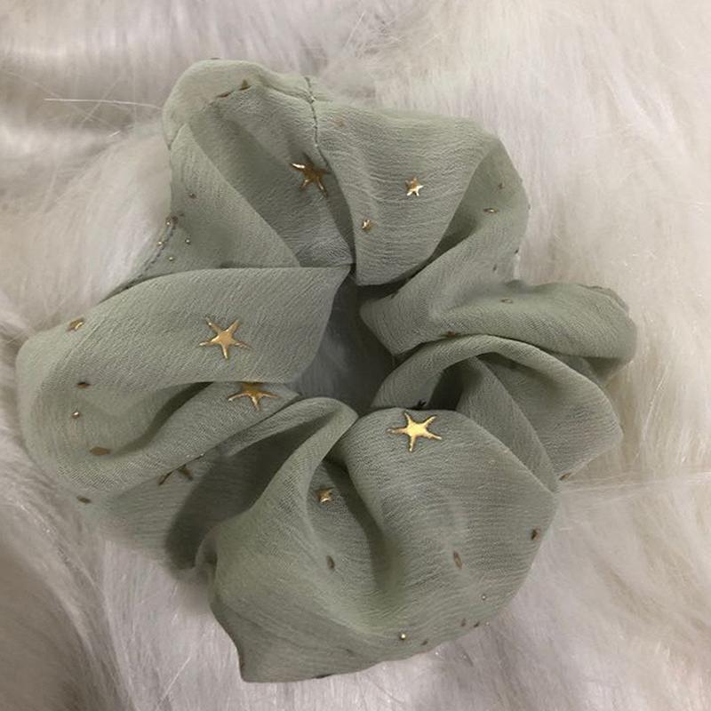 Women Girls Sweet Bright Print Elastic Hair Rubber Bands Ponytail Holder