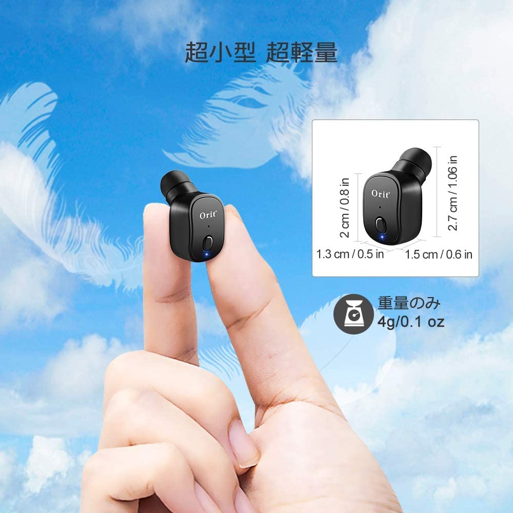 Tongotdi Беспроводной Bluetooth Одиночный для Левого или Правого Шумоподавляющие Наушники с 12 Часами Непрерывного 100 мАч USB Магнитный IPX4 Идеально для и Включает