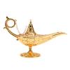 Gold Metal Carved Hollow Legend Lamp Hollow Aladdin Magic Genie Light Ing Pot Decor