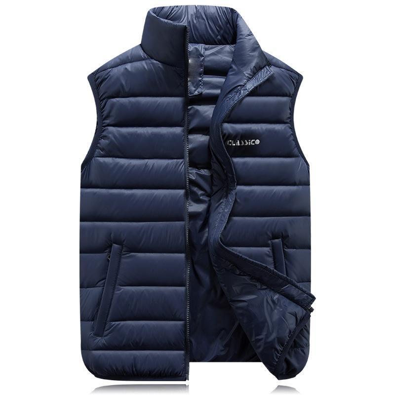 Couple's Lightweight Down Cotton Jacket 200 Kg Waistcoat Oversize Fat Mm Down Cotton Vest for Fall and Winter Men and Women