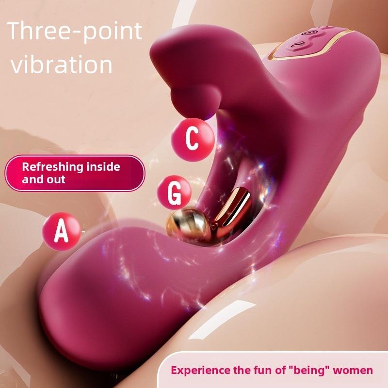 Мощный вибратор для точки G, клиторальный вагинальный массажер, стимулятор сосков и ануса, трехточечный вибрирующий дилдо, женский мастурбатор