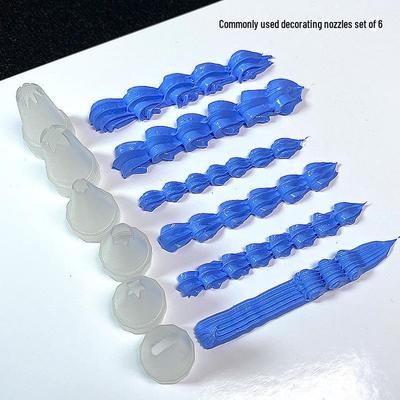 Набор из 6 пластиковых декоративных насадок Bicai для самостоятельного украшения кремового чехла для телефона