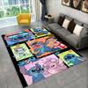 Cute S-Stitch Cartoon Non-Slip Area Rug for Living Room,Bedroom,Playroom,Soft Carpet Floor Mat Home Decor Rug Kids Room Gift