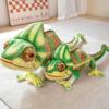 80/110cm Simulation Giant Lizard Chameleon Plush Doll Pillow Green Pattern Insect Reptile Plush Toy Home Decor Gift for Boys