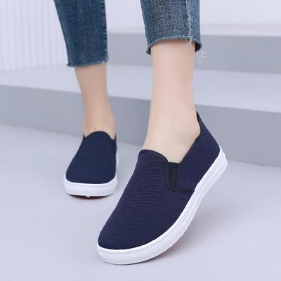 Женские дышащие легкие парусиновые туфли с нескользящей мягкой подошвой, универсальный дизайн с низким верхом черного цвета для комфорта