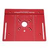 Router Table Insert Plate with 2 Rings Aluminum Alloy Woodworking Bench Flip Plate for Trimming Engraving Red Metric