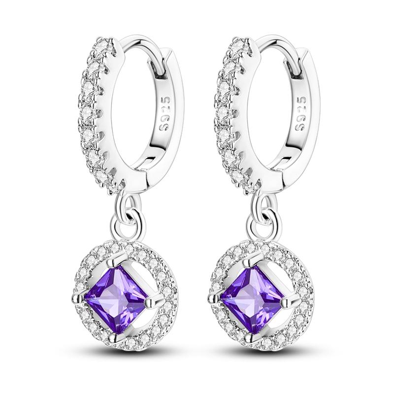 925 Silver Original Versatile Eardrop Earring Star Moon Clover Hoop Earrings For Women Wedding Engagement Gift
