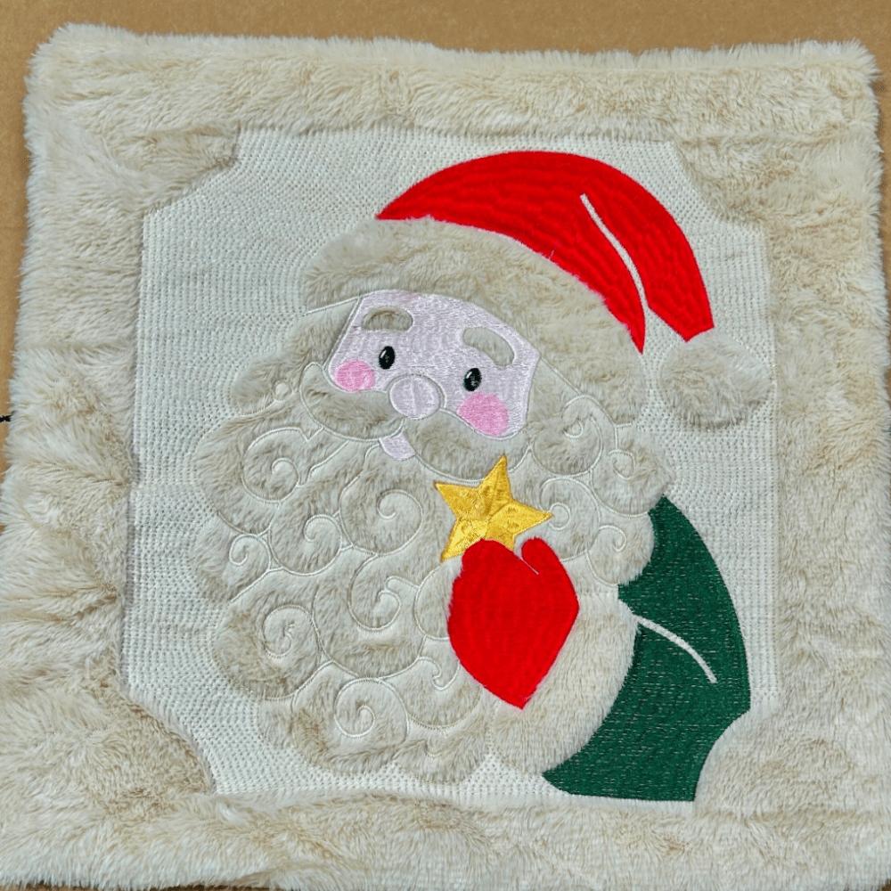 Plush Throw Cushion Case Soft Snowman Pillow Cover Holiday Pillowcase Santa Pillow Cover Sofa