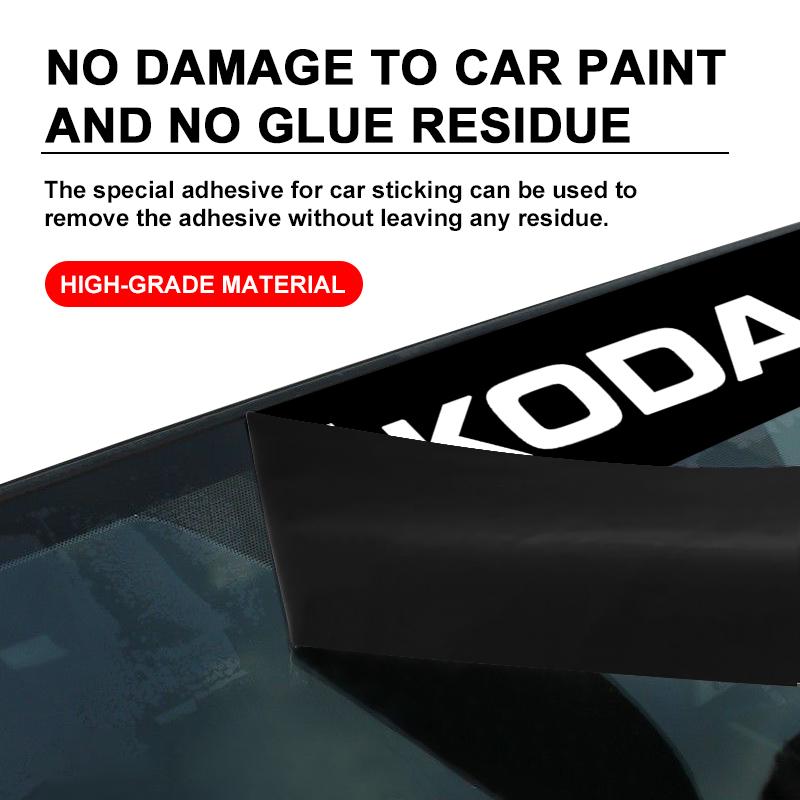 1Pcs Car Windshield Sticker Fashion Sport Decals Decoration Sticker For Skoda Octavia Enyaq Rapid Karoq Derivati Fabia Kodiaq Kamiq Superb Yeti