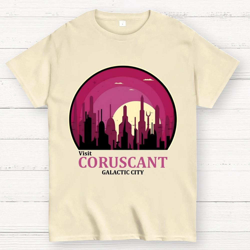 Visit Coruscant Cotton Summer Casual Cool Loose T-Shirt
