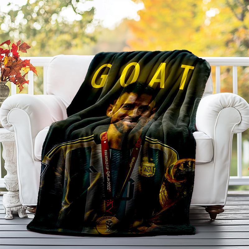 Great Soccer Player 10 Flannel Blanket Soft All-Season Throw, Design for Camping, Car Travel, Hiking Sofa, Bed, Office Perfect Gift for Parties