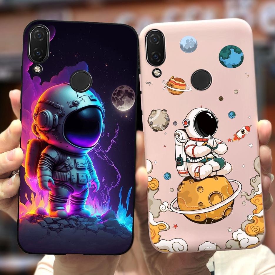 For Huawei Nova 3i Case INE-LX1 Cute Astronauts Cover Soft Silicone Phone Case For Huawei P Smart Plus 2018 Nova3i Fundas Bumper