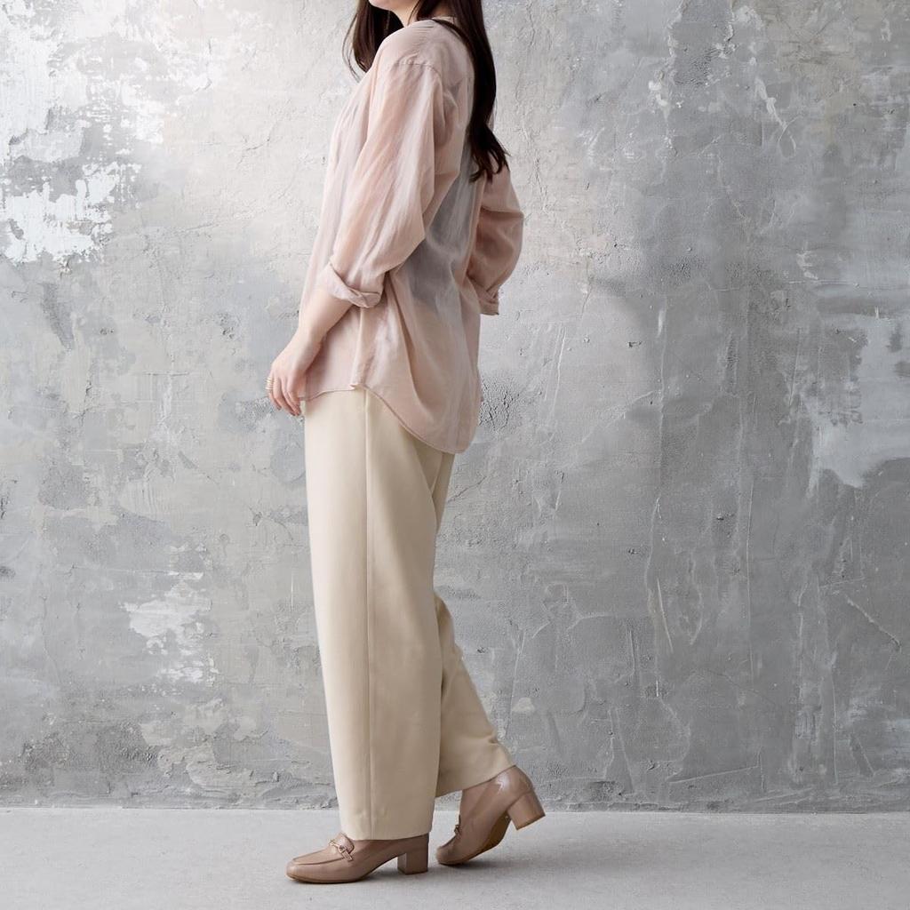 Водостойкие лоферы Himiko с каблуком и перемычкой для дождливой погоды / 644103 Бежевый 225