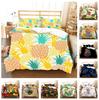 3D Painting Style Bedding Set King Queen Bed Down Duvet Cover Pillowcase 2/3pcs Pineapple Pattern Bed Cover Luxury Home Textile Gift