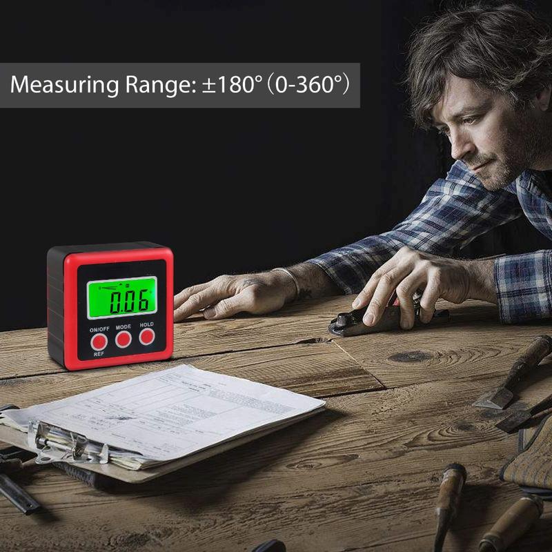 Прецизионный цифровой инклинометр, электронные гониометры, 4*90 градусов, магнитная основа, цифровой транспортир, угловой искатель, коническая коробка