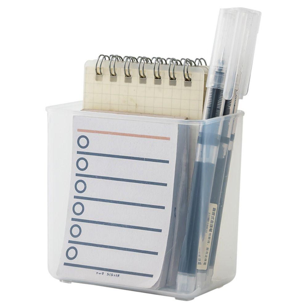 Large Capacity Wall Mount Pen Pencil Holder Transparent Stationery Organizer Student