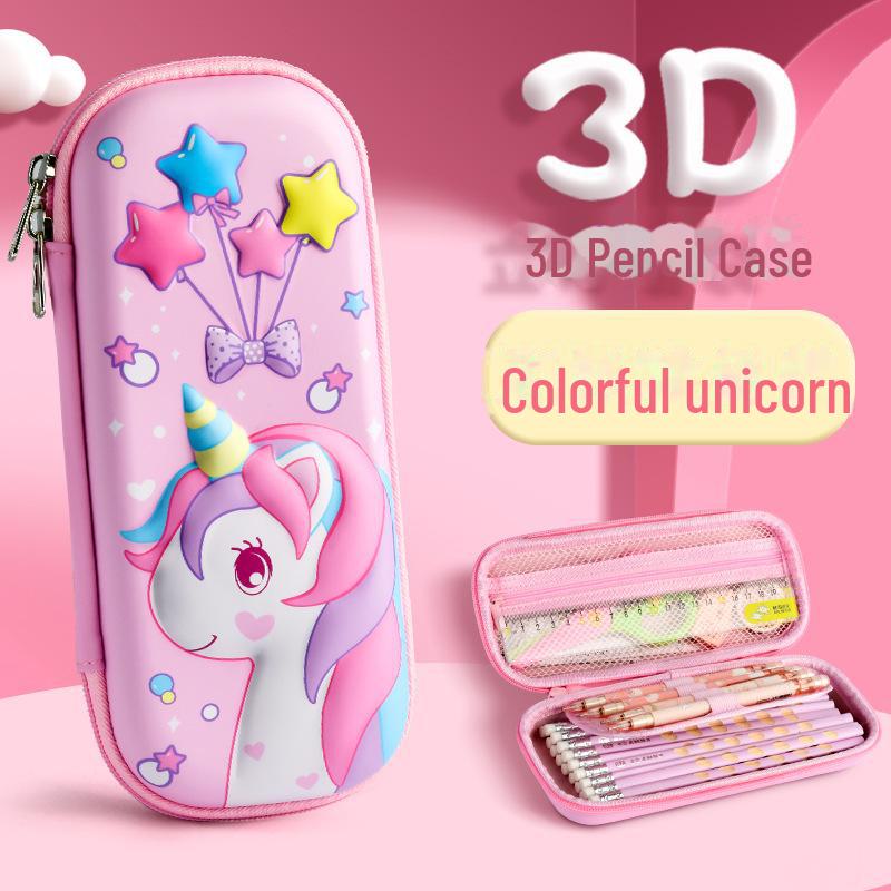 Милый двухслойный пенал для девочек первого класса – большая вместительная коробка для канцелярских принадлежностей для школьников