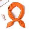 Simple Solid Color Scarf Female Imitation Silk Small Square Scarf 70Cm Basic Style With Shirt Professional Scarf Tied Hair